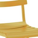 TANGUY - Lot de 4 Chaises en Plastique Recyclé et Polypropylène Jaune