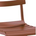 TANGUY - Lot de 4 Chaises en Plastique Recyclé et Polypropylène Rouge Terracotta