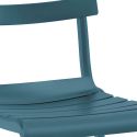 TANGUY - Lot de 4 Chaises en Plastique Recyclé et Polypropylène Turquoise