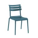 TANGUY - Lot de 4 Chaises en Plastique Recyclé et Polypropylène Turquoise