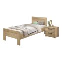 MARCO - Chambre Enfant Lit 90x200cm + Chevet Aspect Chêne clair