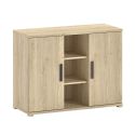 MARCO - Chambre Enfant Complète Lit 90x200cm Chevet Armoire 2P et Commode Aspect Chêne