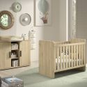 MARCO - Chambre Bébé Lit 60x120cm + Meuble à langer Aspect Chêne clair