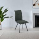 BISPO - Lot de 6 Chaises Tissu Texturé Coloris Gris Anthracite