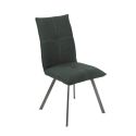 BISPO - Lot de 6 Chaises Tissu Texturé Coloris Gris Anthracite