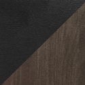 LIBERTA NOIR - Rangement 1 portes Aspect Pierre Noire et Bois Finition Mercure