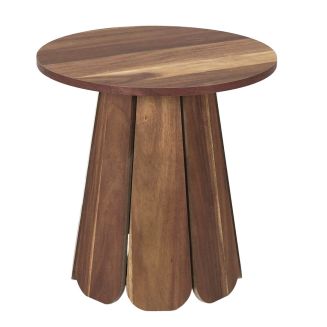 LYLIAN - Table d'appoint en MDF Aspect Noyer