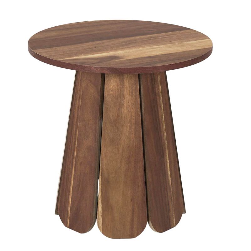 LYLIAN - Table d'appoint en MDF Aspect Noyer LYLIAN - Table d'appoint en MDF Aspect Noyer