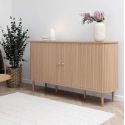 ERIKA - Buffet 2 portes coulissantes en MDF et Pin Naturel