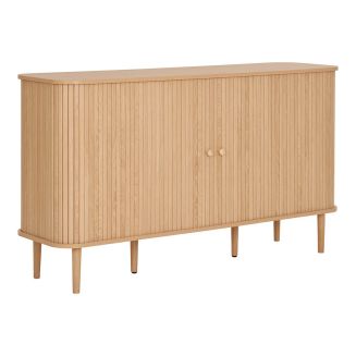 ERIKA - Buffet 2 portes coulissantes en MDF et Pin Naturel