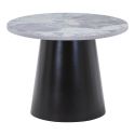 KOELA - Table Basse Plateau MDF Aspect Marbre Pied central Conique en Métal