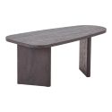 VALENTIANE - Table Basse en MDF Aspect Bois Foncé Pieds Asymétriques