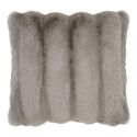 INGVAR - Coussin 45x45cm Fourrure synthétique Doublé Polyester Beige