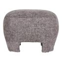 AGILIA - Pouf design en Tissu Bouclé Taupe