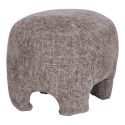 AGILIA - Pouf design en Tissu Bouclé Taupe