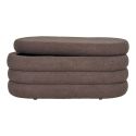 BALHIA - Banc-Coffre en Tissu Bouclettes Marron