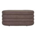 BALHIA - Banc-Coffre en Tissu Bouclettes Marron