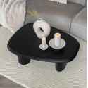 TANELIA - Table basse Ovale 3 Pieds Placage Frêne Teinté Noir