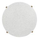 LORIENA - Table Basse Ronde Ø84,5cm en Acacia Plateau en Terrazzo