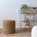 RIVALIA - Pouf en jonc de mer naturel tressé Ø40cm