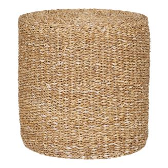 RIVALIA - Pouf en jonc de mer naturel tressé Ø40cm