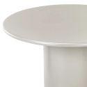 NAVALIA - Table repas ronde pied central en MDF laqué sable