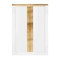 ISALIA - Rangement 4 portes blanc et aspect chêne finition Cadiz avec LED