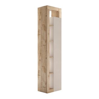 ARTURO - Colonne 1 porte beige laqué et aspect bois finition Cadiz