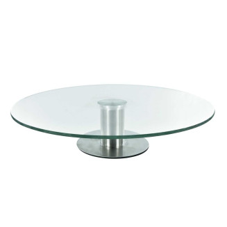 Plateau Tournant en Verre Ø30cm sur Pied