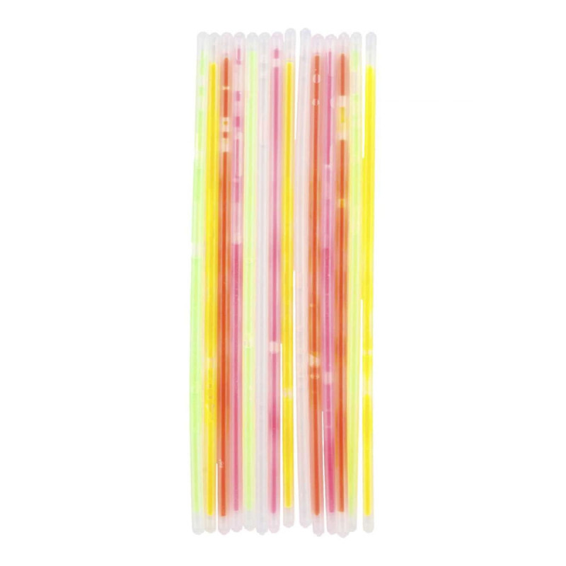 Lot de 100 Bâtonnets Fluorescents avec Attache Lot de 100 Bâtonnets Fluorescents avec Attache
