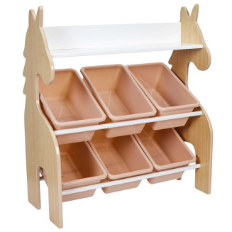 Meuble de Rangement Présentoir Licorne 6 Bacs