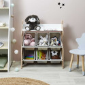 Meuble de Rangement Présentoir Licorne 6 Bacs