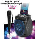 Enceinte Karaoké Sans Fil Lumineuse avec Micro Enceinte Karaoké Sans Fil Lumineuse avec Micro