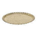 Plateau Décoratif Ø47,5cm en Métal Doré Motif Ornemental