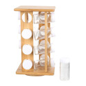 Présentoir à Epices Rotatif en Bambou 16 Pots