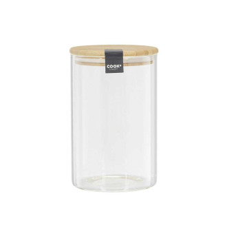 Bocal de Conservation 1L en Verre Couvercle Bambou