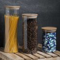 Bocal de Conservation 1L en Verre Couvercle Bambou