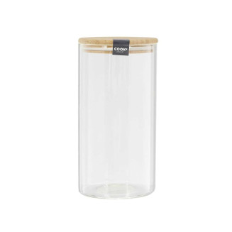 Bocal de Conservation 1,2L en Verre Couvercle Bambou