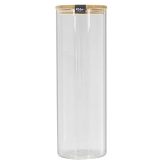 Bocal de Conservation 2L en Verre Couvercle Bambou