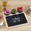 Plateau Apéro Bambou avec Planche à Découper en Verre + 3 Coupelles