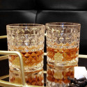 Coffret de 4 Verres à Whisky Motifs Embossés