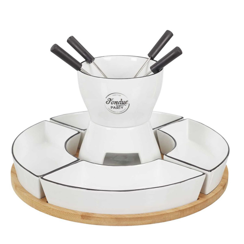 Service à Fondue à la Bougie pour 4 Personnes Service à Fondue à la Bougie pour 4 Personnes