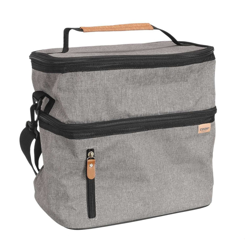 Lunch Bag Isotherme 2 Compartiments et Sangle de Transport