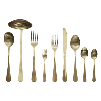 Ménagère 39 Pièces en Inox Doré