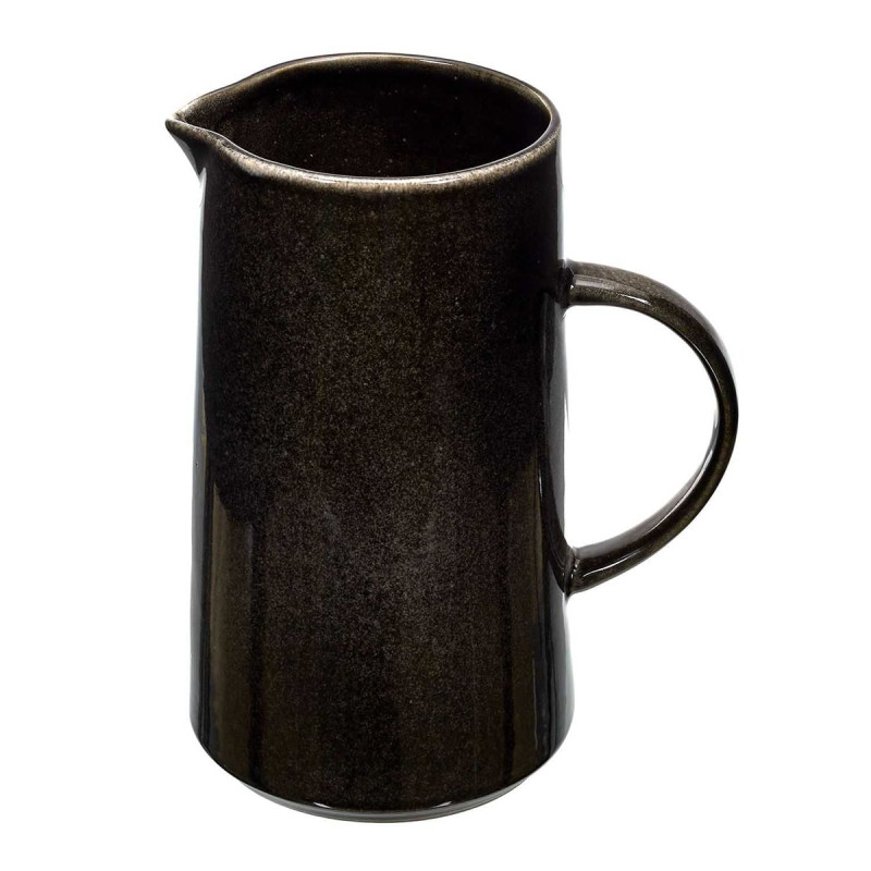 Pichet à Eau 1,5L en Grès Noir Brillant Pichet à Eau 1,5L en Grès Noir Brillant