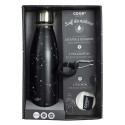 Coffret Bouteille Isotherme 50cl Motif Constellation + Pochon + Mousqueton