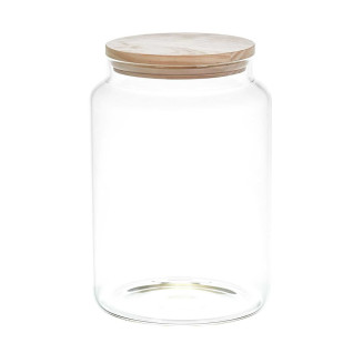 Bocal de Conservation 2,4L en Verre Couvercle Bois
