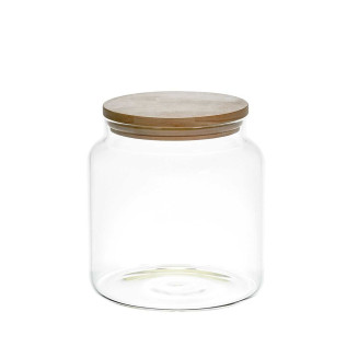 Bocal de Conservation 1,9L en Verre Couvercle Bois