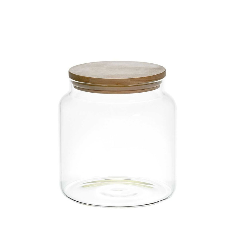 Bocal de Conservation 1,9L en Verre Couvercle Bois Bocal de Conservation 1,9L en Verre Couvercle Bois