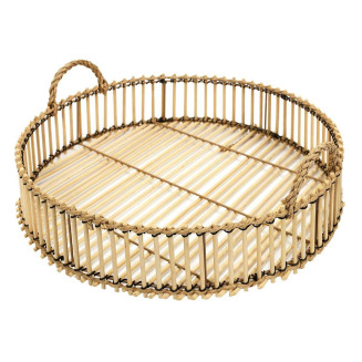 Plateau Tressé en Bambou Ø40cm